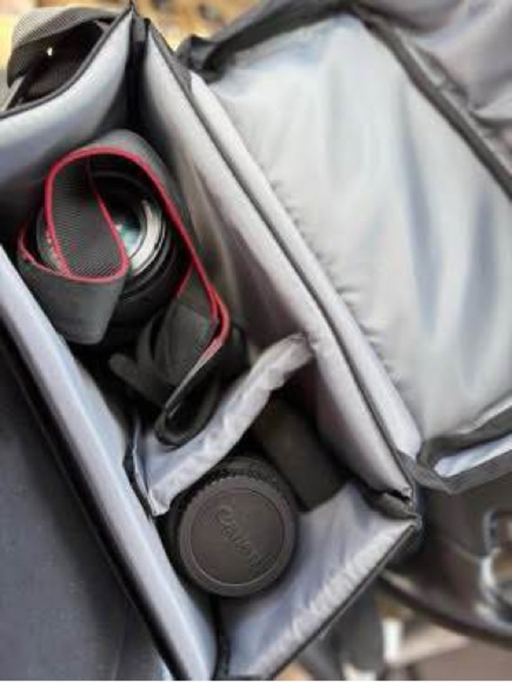 Canon Black Camera Bag with Red Trim
